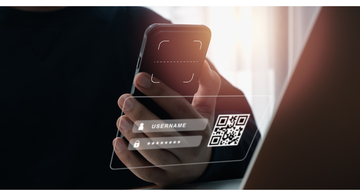 Authentication process using QR codes